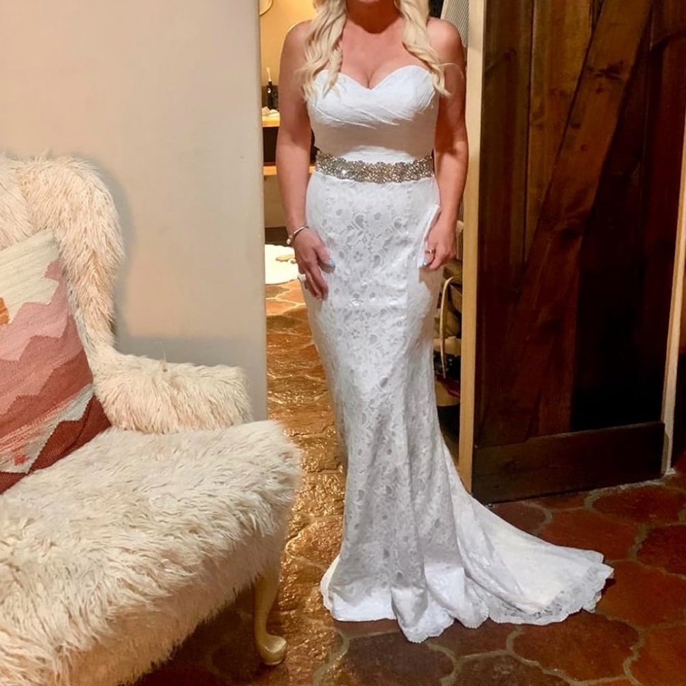 NEW Women's Lace Mermaid Bridal Wedding Dress - Picture 5 of 6
